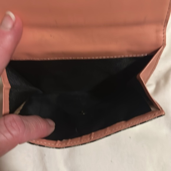 FENDI Zucca coral leather Double snap Donna wallet with card dust cover & box 💗 - Picture 6 of 12